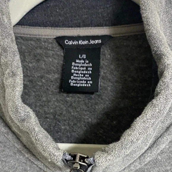 Calvin Klein Jeans Gray Full-Zip Jacket - Picture 4 of 8